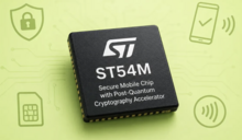 Circuit sécurié ST54M de STMicroelectornics avec un accélérateur Post Quantique
