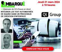 L'Embarqué webinaire Qt Group Test interface graphique