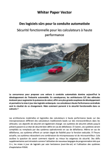 White Paper Vector Conduite automatisée